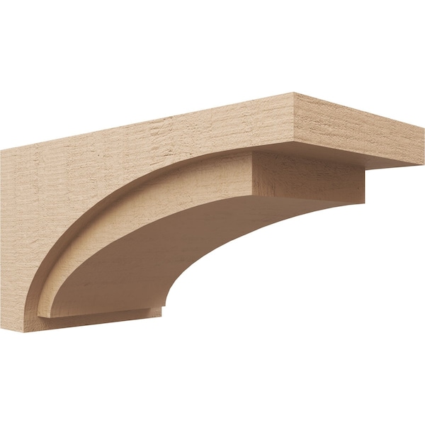 Ekena Millwork 12"W x 24"D x 12"H Wide Rivera Rough Cedar Woodgrain TimberThane Corbel, Primed Tan CORUR12X24X12RIVRCPR - main
